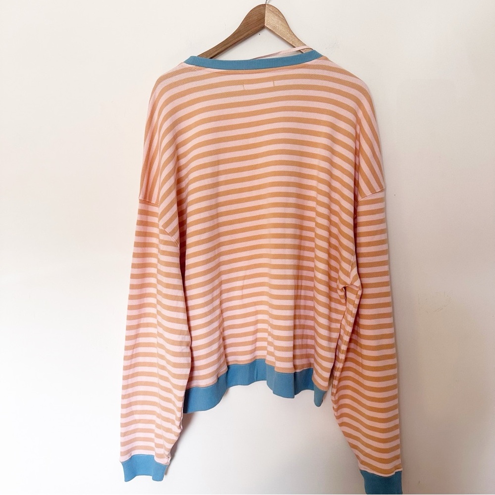 Free People Classic Striped Oversized Crewneck sweatshirt - Picture 7 of 8